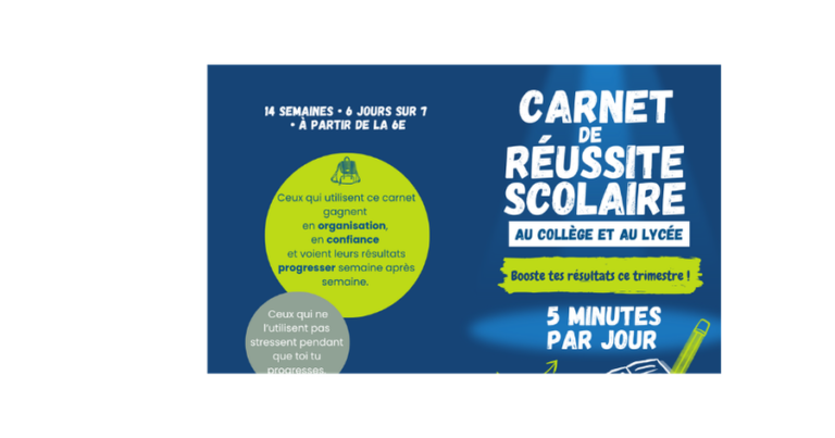 Carnet de réussite scolaire : journal d’apprentissage au collège et au lycée